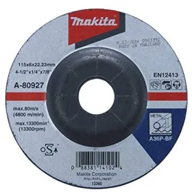 Disco de Desbaste Makita A-80927 115 x 6 x 22,23 mm para Metal Accesorios de herramienta