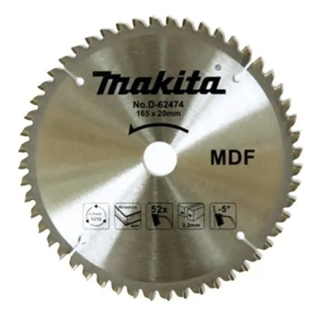 DISCO DE SIERRA PARA SP600D 165mm x 20mm x 48T Madera (TERMINACION) Accesorios de herramienta