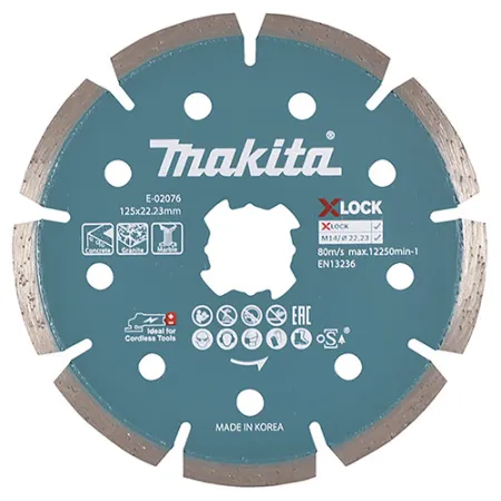 Segmented/ Concrete/ X-LOCK 125MM Makita Accesorios de herramienta