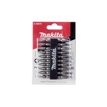 Juego de Puntas Phillips PH2 Makita D-34366 10 Unidades 65 mm Doble Punta