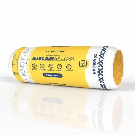 Lana de Vidrio Aislaglass 90mm Libre R122 1,2 x 7,5m Rollo 9m² Aislacion