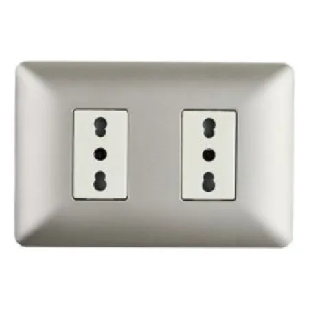 Enchufe Doble Bipaso 10A/16A 250V Stanford Champagne 3920 Electricidad