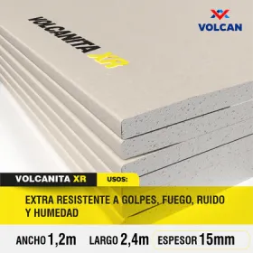 Plancha de Volcanita Extra Resistente XR ST 15 mm x 1,20 x 2,40 m volcan
