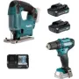 Combo HP333DZ + JV101DZ / 2 Batería Li-ion 1.5Ah + Cargador DC10WD + Acc Makita CLX230 kit de herramientas - especificaciones
