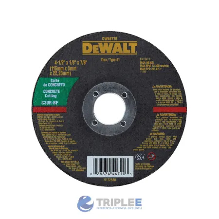 Disco Corte Piedra DeWalt 4-1/2" DW44710 Accesorios de herramienta