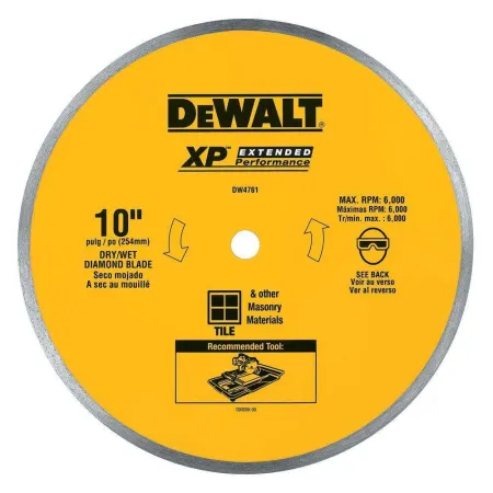Disco Diamantado DeWalt 10" Cerámica para D24000 DW4761 Accesorios de herramienta