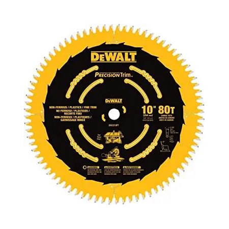 Disco de Sierra DeWalt 10" 80 Dientes Corte Fino DW3219PT Accesorios de herramienta