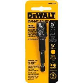 Adaptador DeWalt 1/4'' Hex a Cuadrante 1/2'' Impact Ready Herramienta inalambrica sin bateria