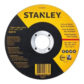 Disco de corte metal Inoxidable 4.5 Stanley 1 mm Disco corte acero