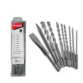 Accesorio para Herramientas SET 10PCS SURTIDO de Brocas/cincel SDS-PLUS 6*160(85)/7*160(85)/8*160(85)/10*160 Makita Accesorio