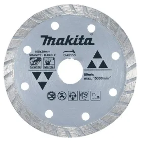 Disco Diamantado 105 mm x 20 mm Turbo Seco para Mármol y Granito Makita D-42553 Herramienta inalambrica sin bateria