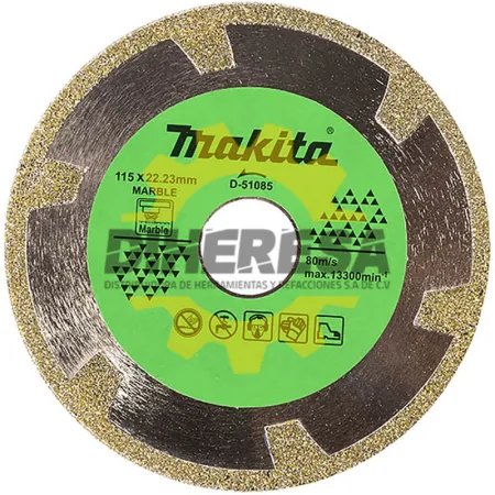 DISCO DIAMANTADO ELECTROCHAPADO  115mmx22.23mm Accesorios de herramienta