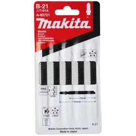 Hoja de Calar Makita B-21 75 mm 12 TPI para Plástico y Aluminio A-85721 Accesorios caladoras