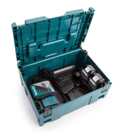 Batería/Cargador KIT FUENTE Alimentacion CARGADOR DC18RC+ BATERIA BL1850B X 2un + MAKPAC Makita Accesorios de herramienta