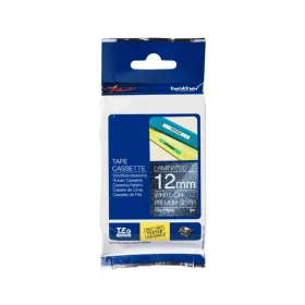 Cinta Laminada Brother TZe-PR935 Blanco sobre Plata Premium 12 mm x 8 m Original Tecnologia