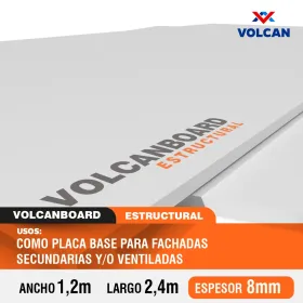 Plancha Internit Fibrocemento 8 mm 1,20 x 2,40 m Plancha Fibrocemento