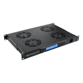 Kit de 4 Ventiladores 1U con Termostato para Rack de Telecomunicaciones y Servidores Rack y Gabinetes