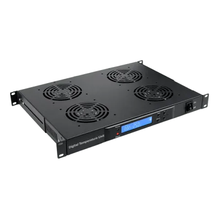 Kit de 4 Ventiladores 1U con Termostato para Rack de Telecomunicaciones y Servidores Rack y Gabinetes