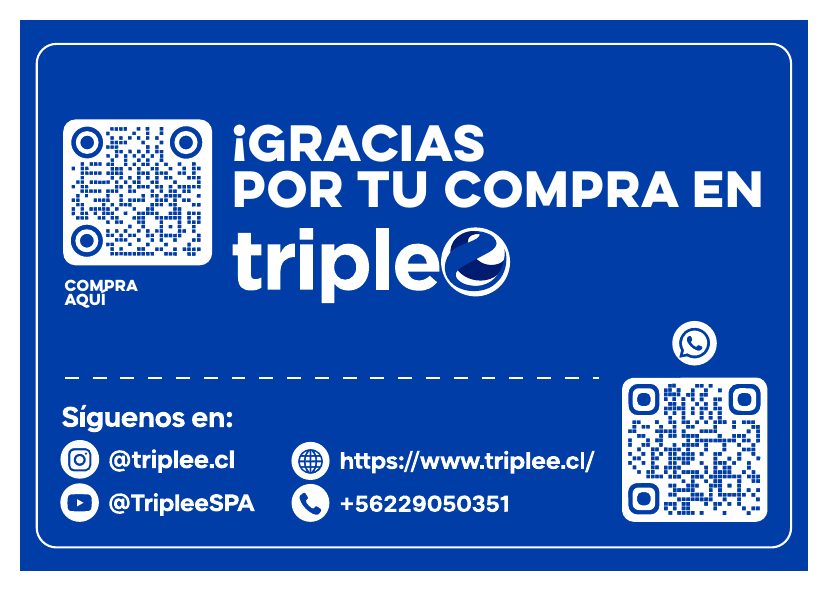 Ejemplo real de etiqueta adhesiva de agradecimiento con código QR