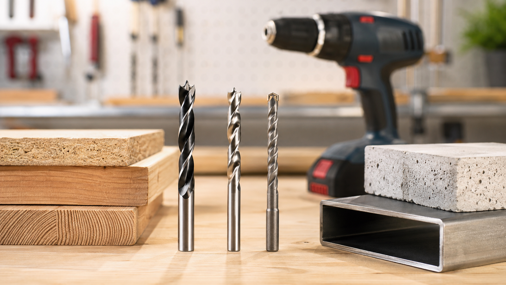 Cómo Elegir Brocas para Metal, Madera y Hormigón